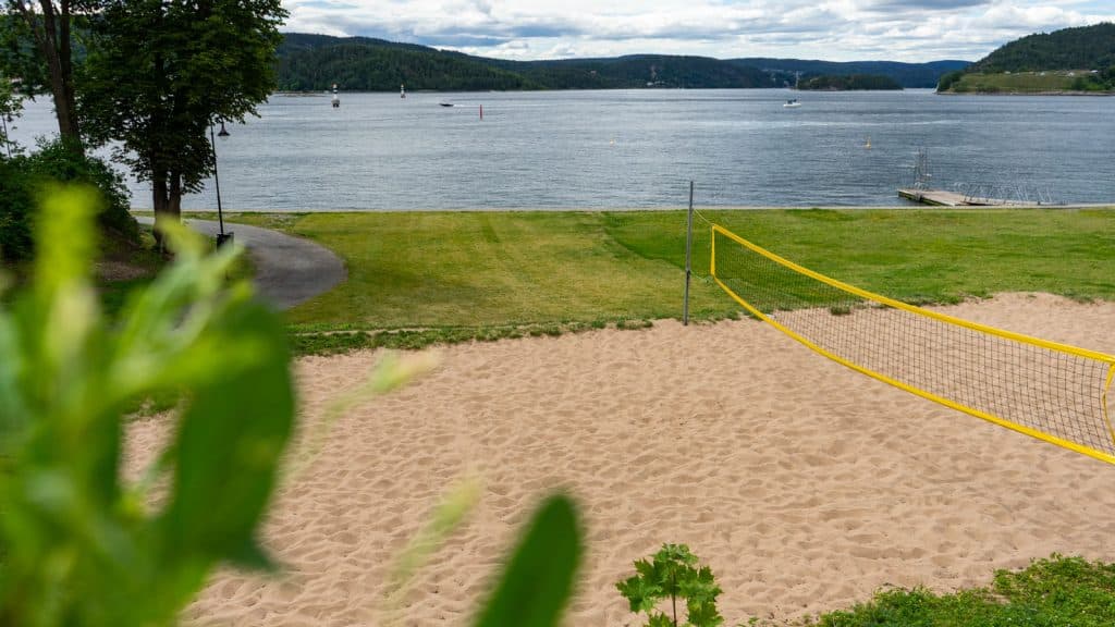 Volleyball court in Badeparken in Drøbak