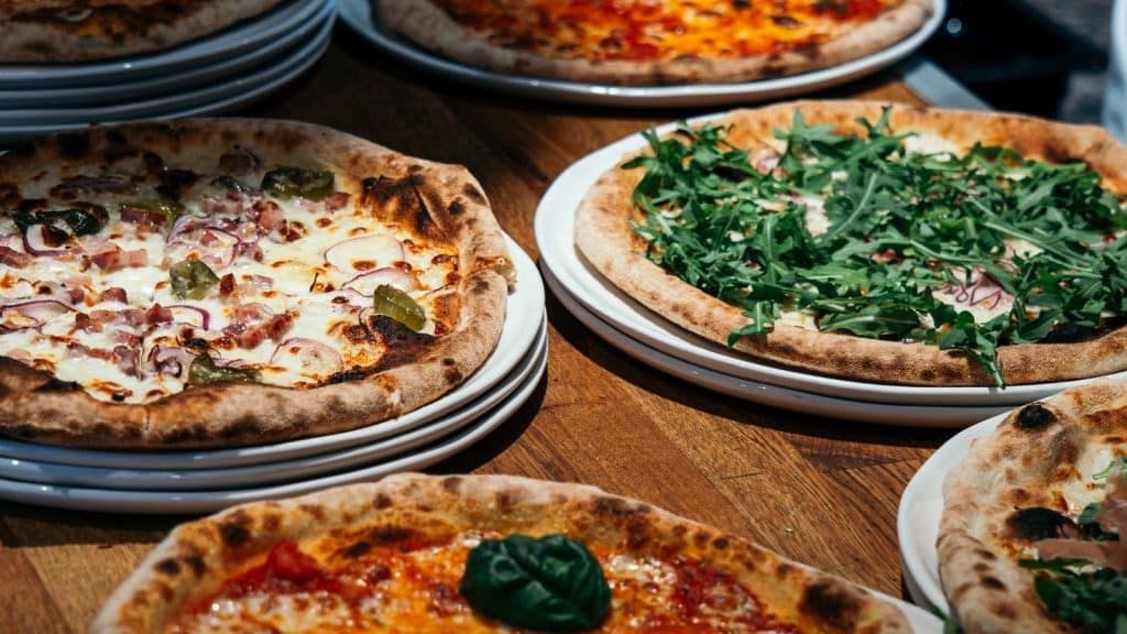 Pizzaer klar til servering