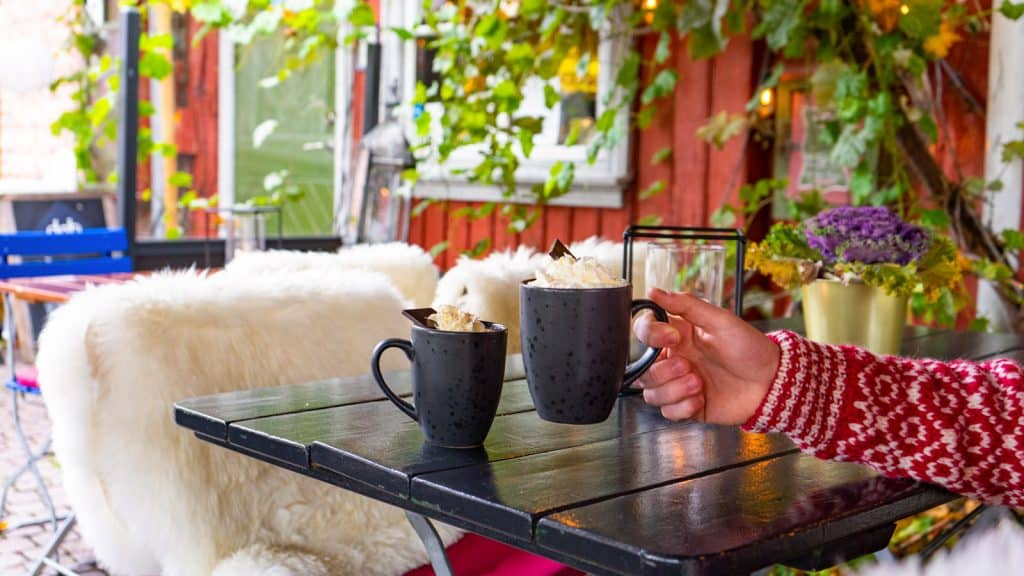 Kakao på uteservering